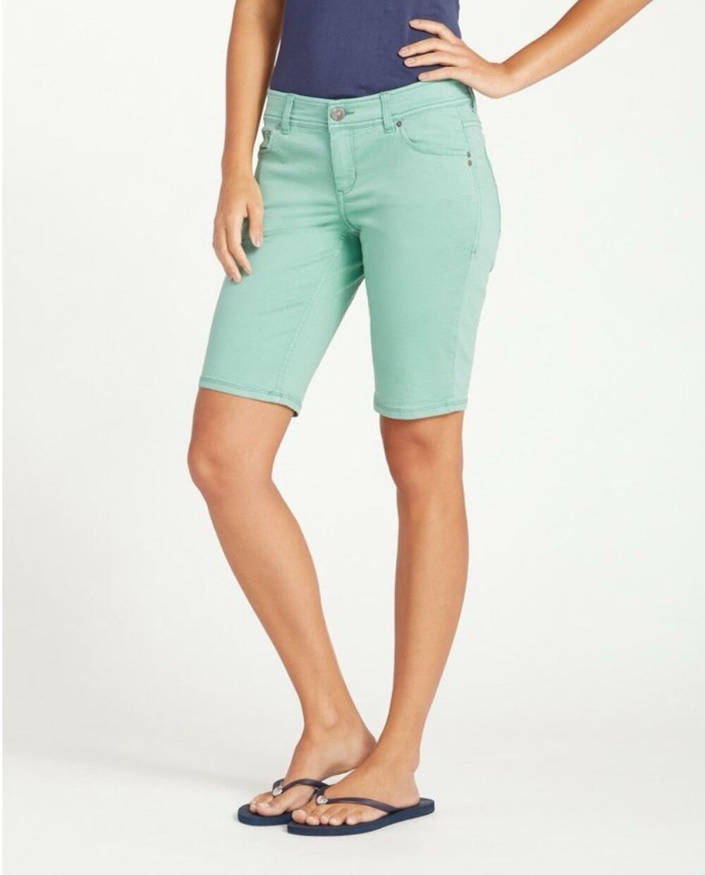 Tommy Bahama Womens 8 Afton Clam Digger Crop Capri Pants Teal Resort Casual